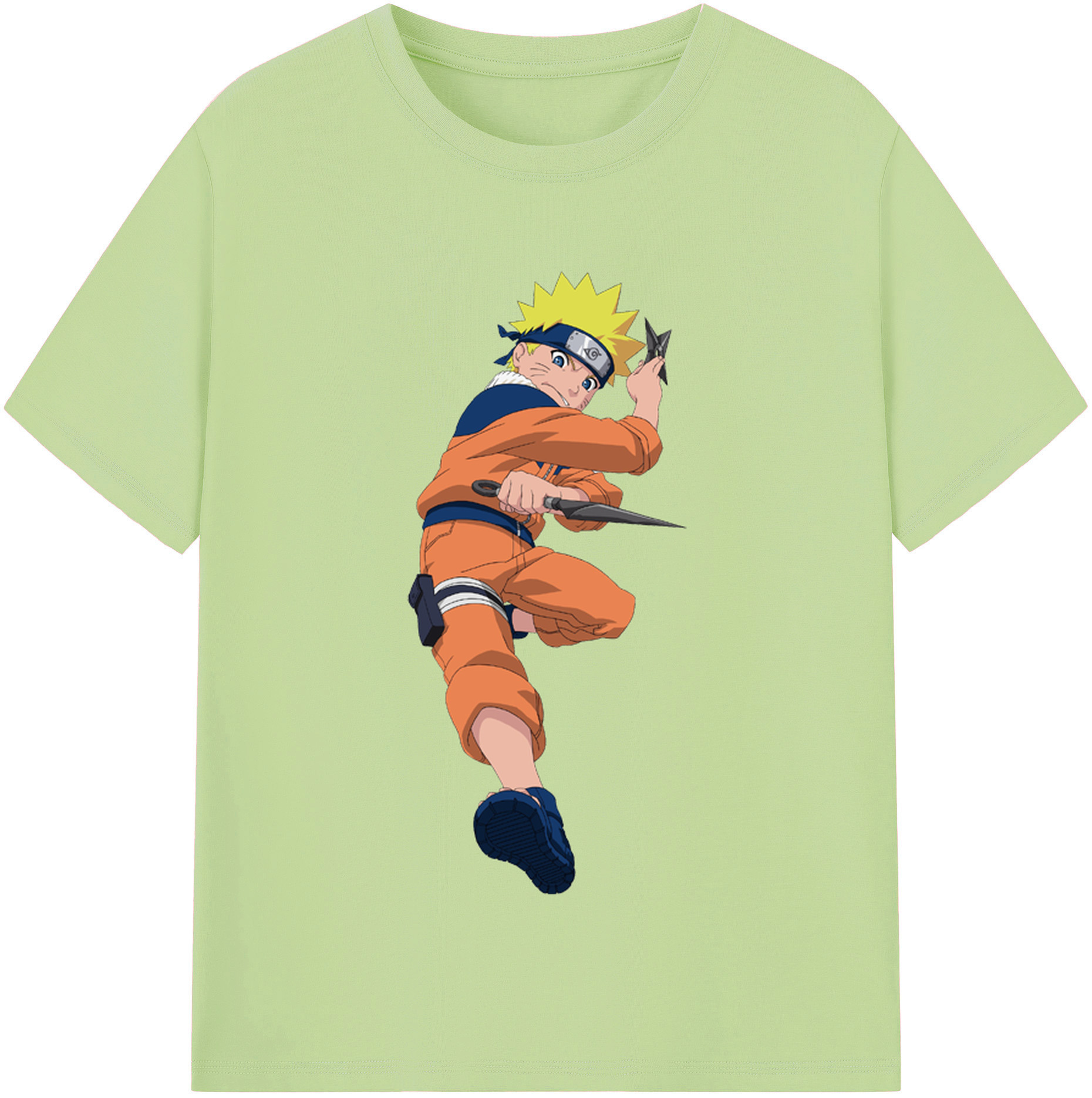 （画像用） NARUTO -ナルト- うずまき ナルト Uzumaki Naruto 綿100％半袖Tシャツ（フロントプリント）